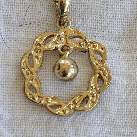 Vintage Rhinestone Circle with Dangling Pendant - Picture 5 of 10